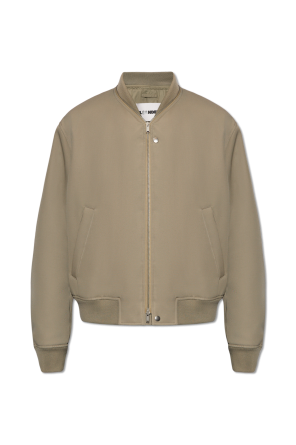 【送料&関税込】Jil Sander Jacket With Back Slit Jil Sander Men's Zip Through Bomber Jacket in Black Jil Sander